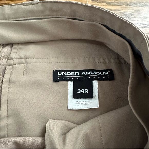 Under Armour Performance Khaki Polyester Golf Pants Men’s Size 34R - Picture 5 of 8